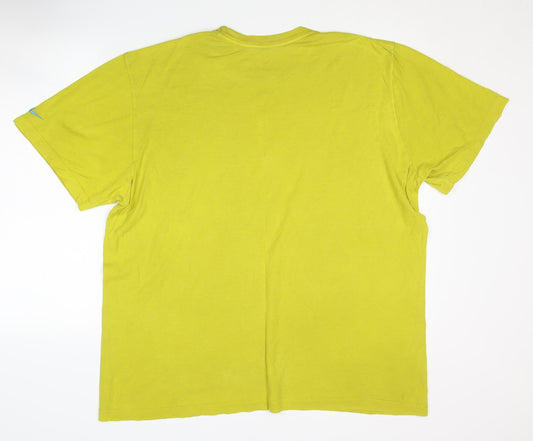 Nike Men's Green Graphic T-Shirt 2XL Sports Fit