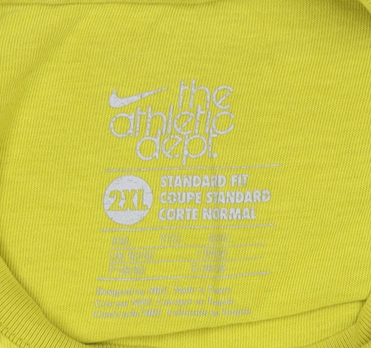 Nike Men's Green Graphic T-Shirt 2XL Sports Fit