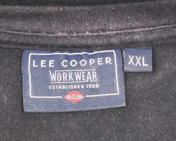 Lee Cooper Black Men's 2XL Flag Graphic T-Shirt