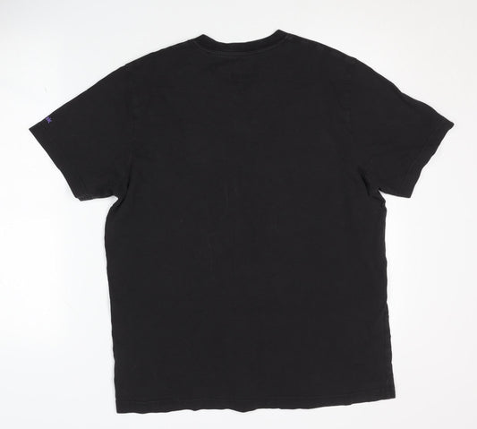 Reebok Men's Black Graphic T-Shirt Size L