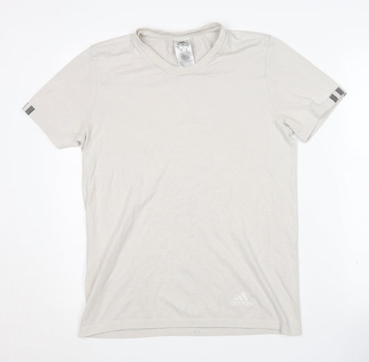 Additional front view of Adidas Men's Beige T-Shirt, size S