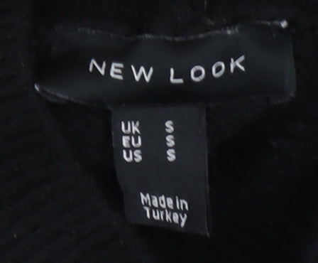 Womens UK Size S New Look Black Pullover Jumper