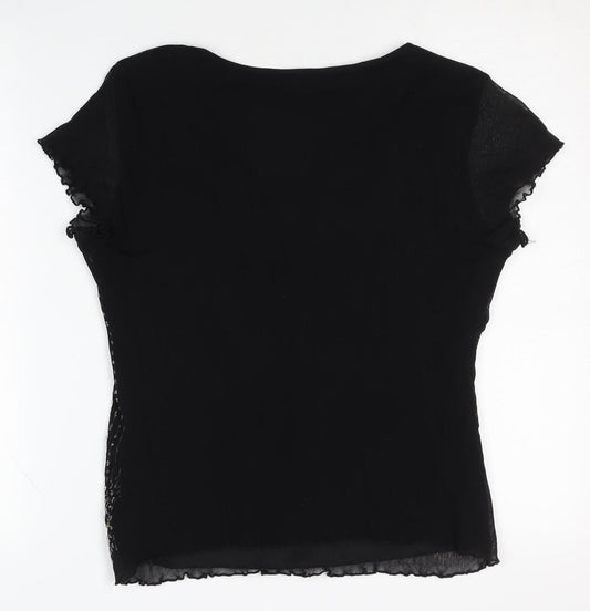 M&Co Black Women’s V-Neck Blouse Size 18