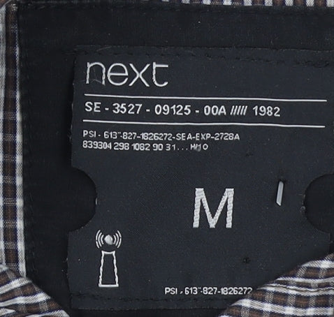 Next Men's Grey V-Neck Jumper, Size M, Button Accent