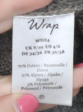 Womens UK Size 8/10 Wrap Beige Jumper Jumper