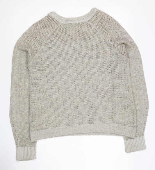 Womens UK Size 12 Mango Beige Pullover Jumper