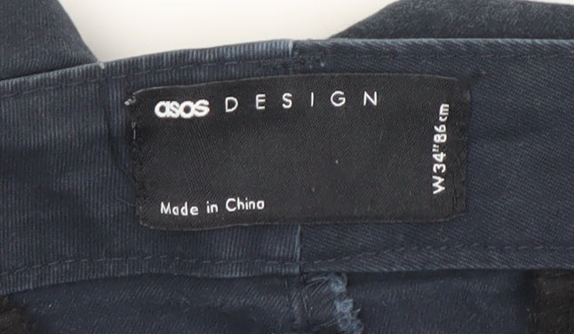 ASOS Men's Blue Chino Shorts Size 34 Casual