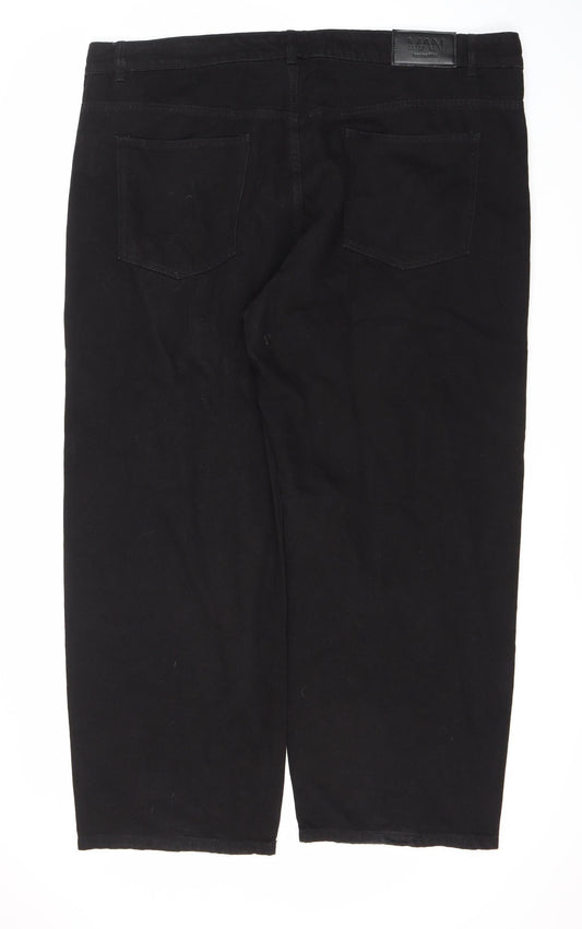 boohooMAN Men's Black Regular Fit Jeans 42