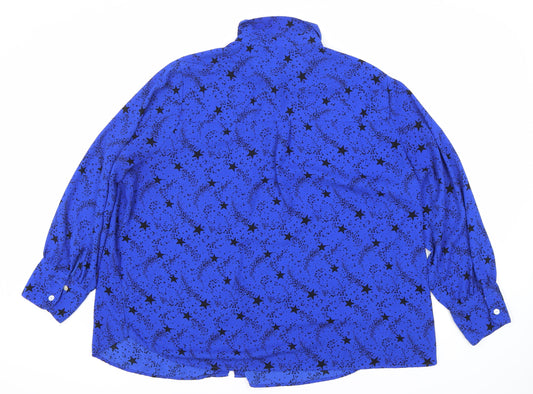 Womens UK Size 14 Marks and Spencer Blue Button-Up