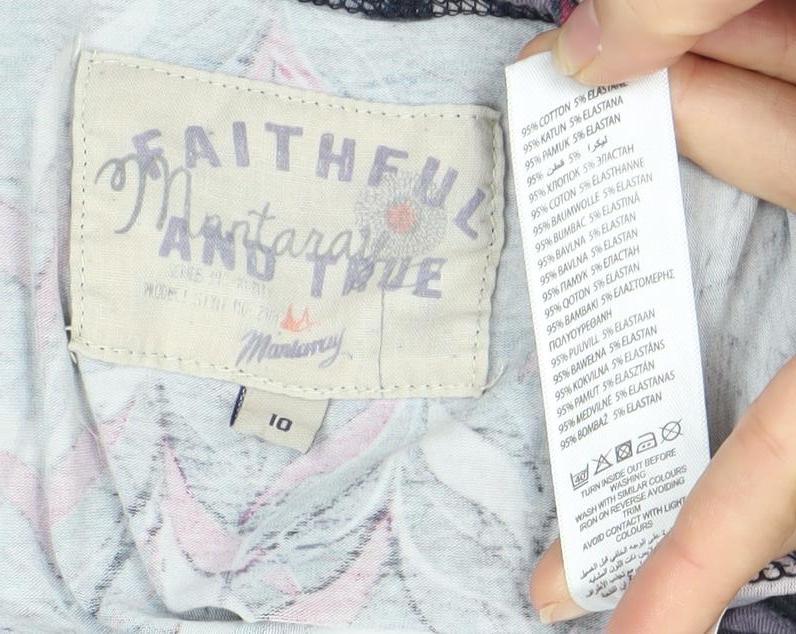 Mantaray Multicoloured Floral Long Sleeve Knit Dress