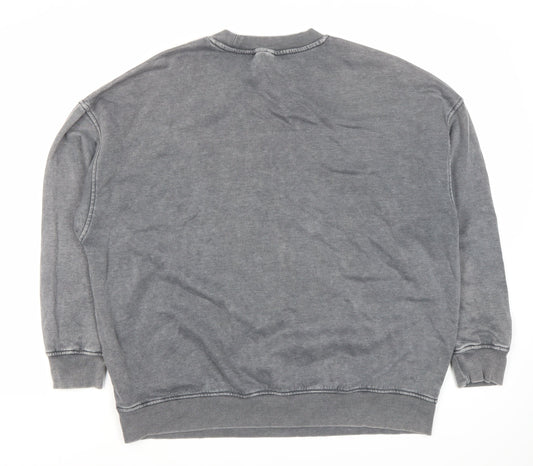 Divided Unisex Grey Pullover Sweatshirt, Size 12