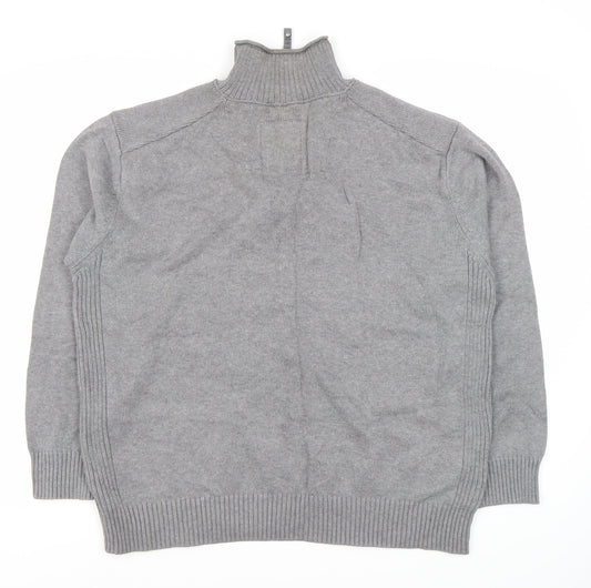 Livergy Men's Grey XL Full Zip Jumper Casual Knit