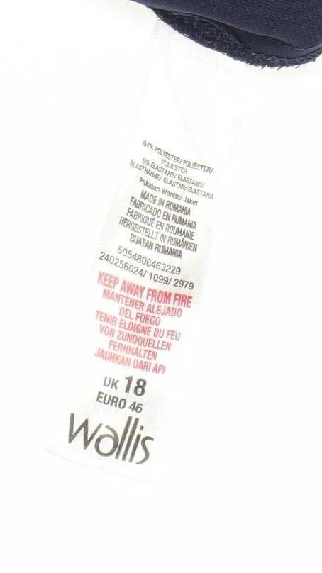Womens UK Size 18 Wallis Blue Basic Jacket
