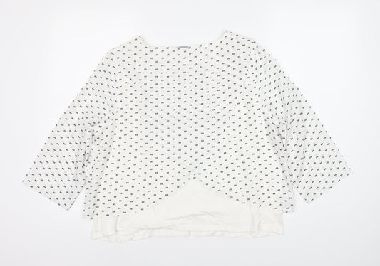 Womens UK Size 14 Marks and Spencer White Blouse