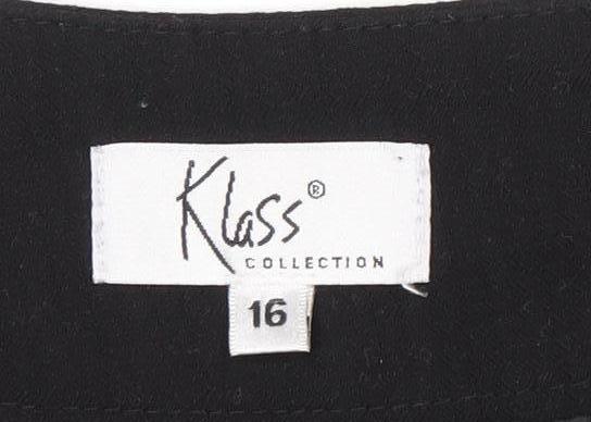 Klass Womens Black Size 16 Skirt