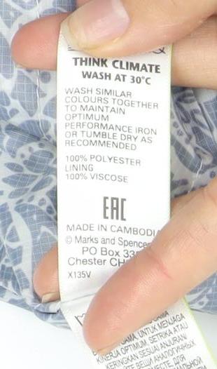 Womens UK Size M Marks and Spencer Blue Rain Coat