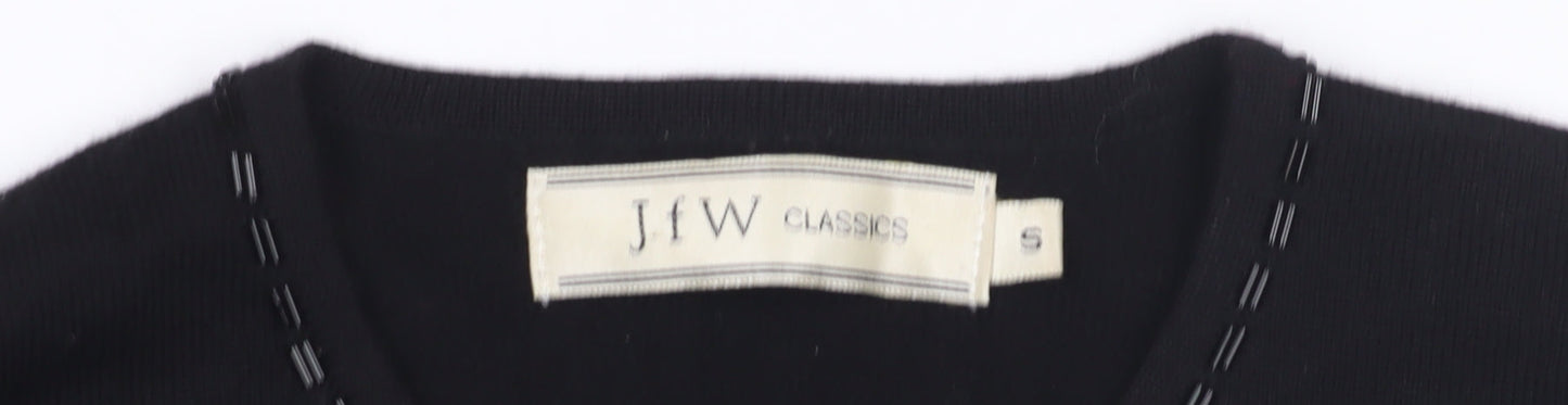 JFW Classics Women's Black Wool Pullover, Size S
