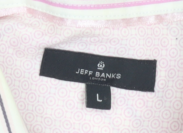 Jeff Banks Men's Multicoloured Striped Shirt - Large
