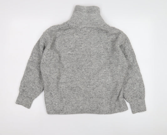 Womens UK Size XS Pull&Bear Grey Full Zip Jumper