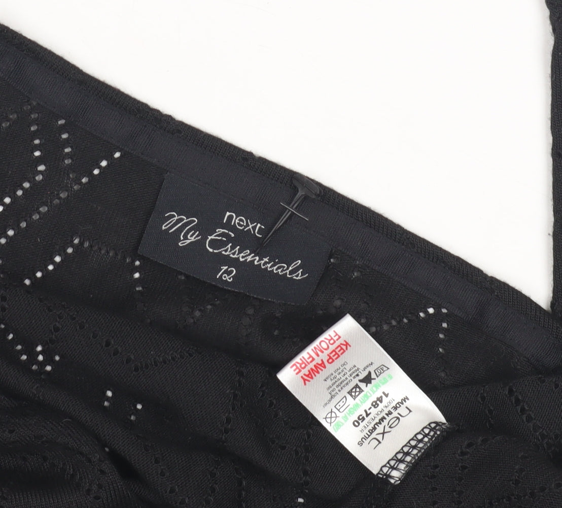 Womens UK Size 12 NEXT Black Cardigan Jumper