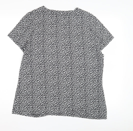 Womens UK Size 18 Bonmarché Black Basic T-Shirt