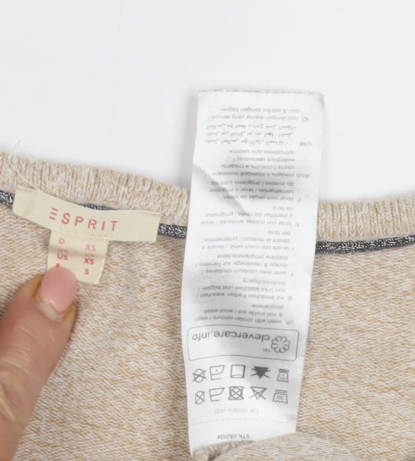Womens UK Size XS Esprit Beige Pullover Jumper
