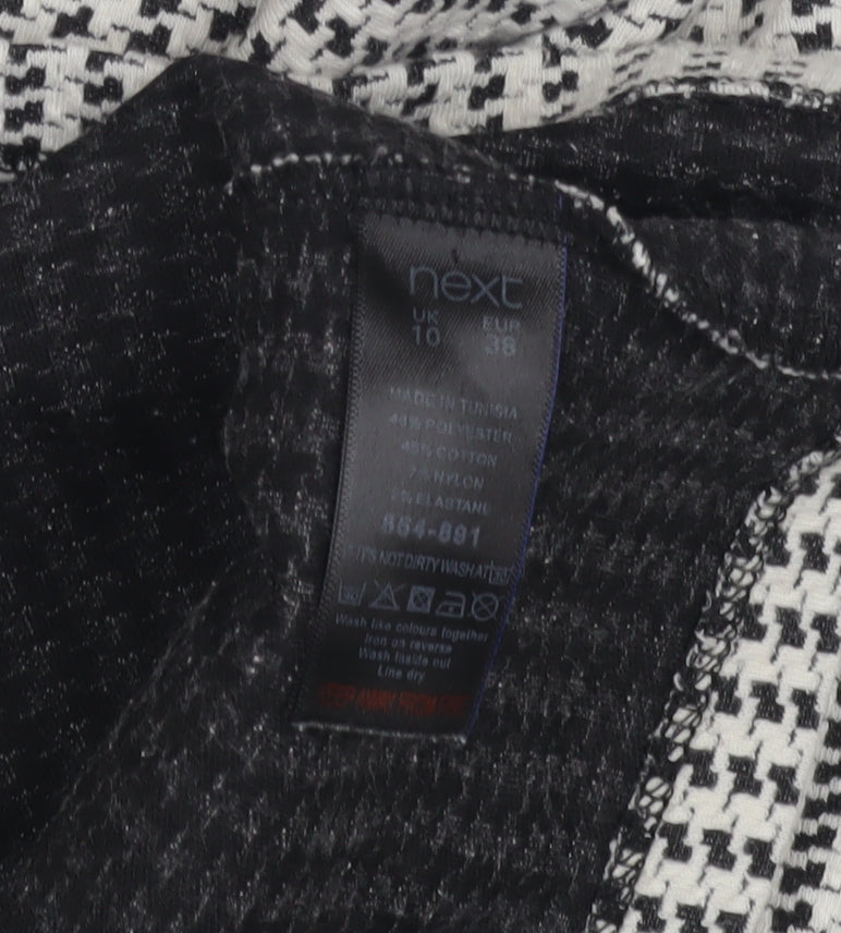 Womens UK Size 10 NEXT Black Tunic Blouse
