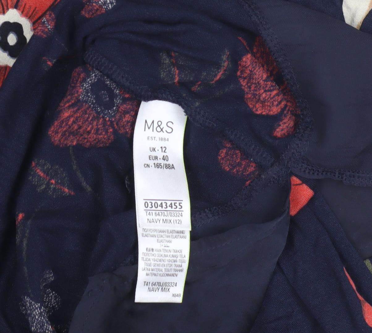Womens UK Size 12 Marks and Spencer Blue Tunic Blouse