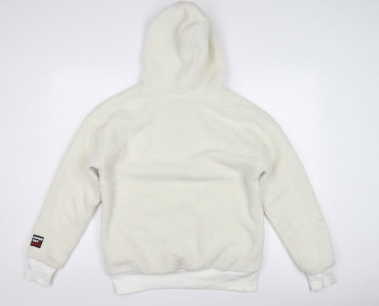 Superdry Women's White Hoodie, UK 10, Casual Fleece