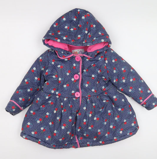 Mini Club Girls Floral Puffer Jacket Multicoloured 2-3 Yrs