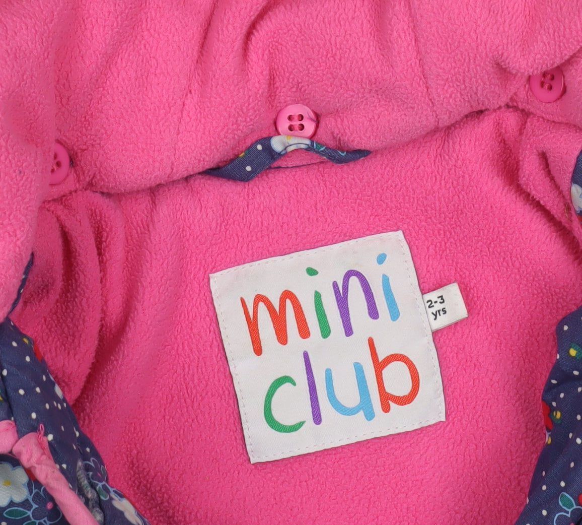 Mini Club Girls Floral Puffer Jacket Multicoloured 2-3 Yrs