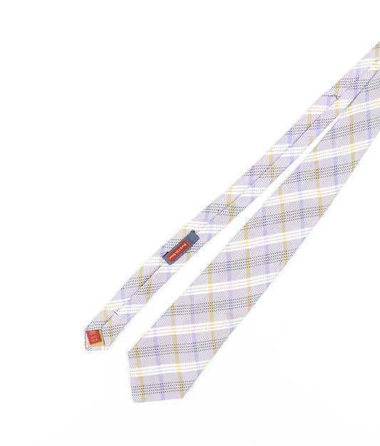 Mens Austin Reed Purple Plaids & Checks 100% Silk Tie