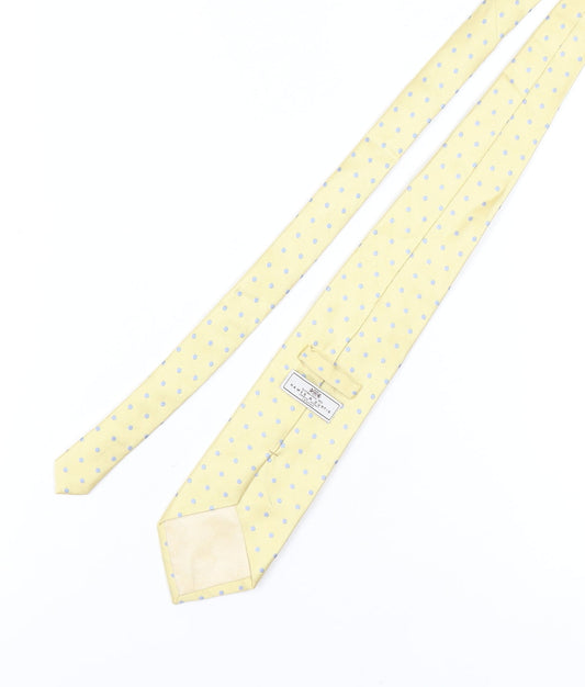Hawes & Curtis Men's Yellow Polka Dot Silk Tie