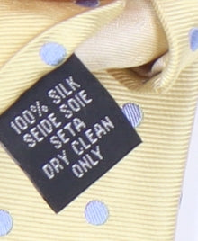 Hawes & Curtis Men's Yellow Polka Dot Silk Tie