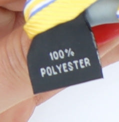 Michelsons of London Yellow Striped Polyester Men's Tie