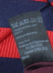 Marks and Spencer Men's Red Striped Tie - One Size