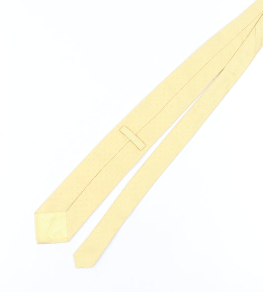 TM Lewin Men’s Yellow Silk Polka Dot Tie