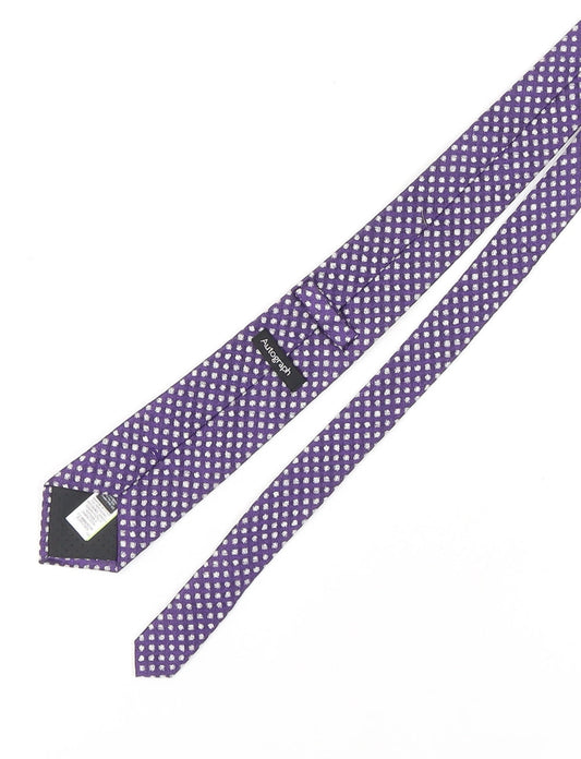 Autograph Men's Purple Slim Silk Tie