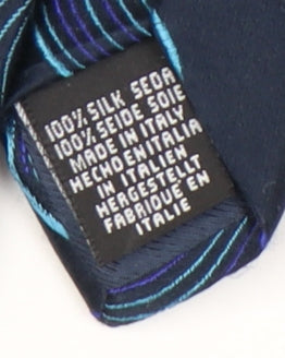 Mens Frangi Blue Geometric 100% Silk Tie