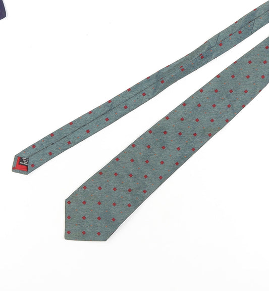 Mens Austin Reed Blue Geometric 100% Silk Tie