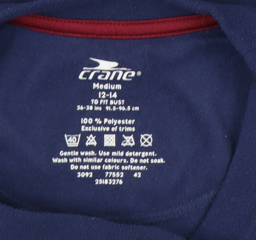 Crane Women's Blue Fleece Sweatshirt M