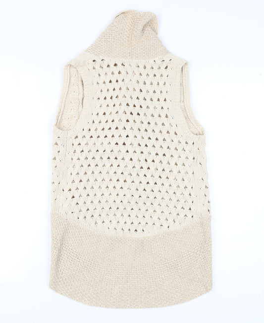 Max Studio Teens Beige Knit Vest - Size 12