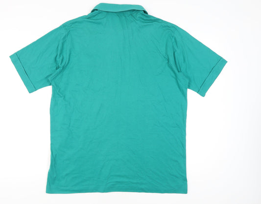 Ferracini Men’s Green XL Polo with Button Closure