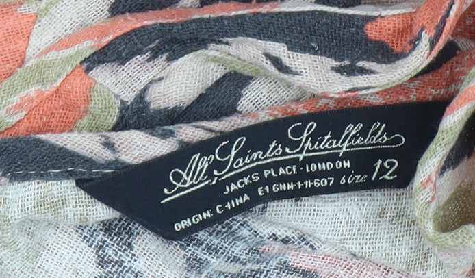 AllSaints Women's Multicoloured Geometric Silk Dress