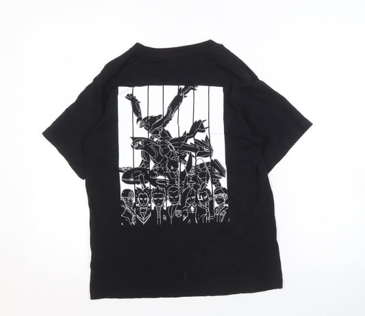 Uniqlo Pokémon Black Anime T-Shirt, Size 11-12, Cotton