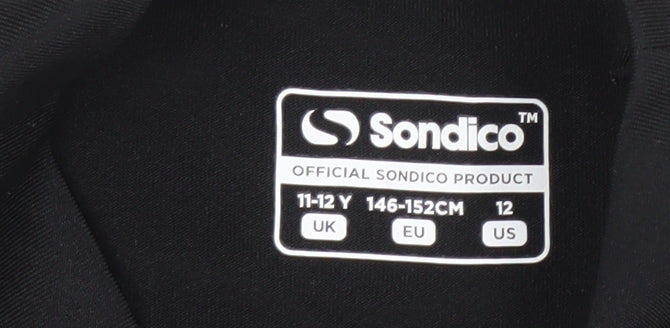 Sondico Boys Black Long Sleeve Athletic T-Shirt, 11-12 Years