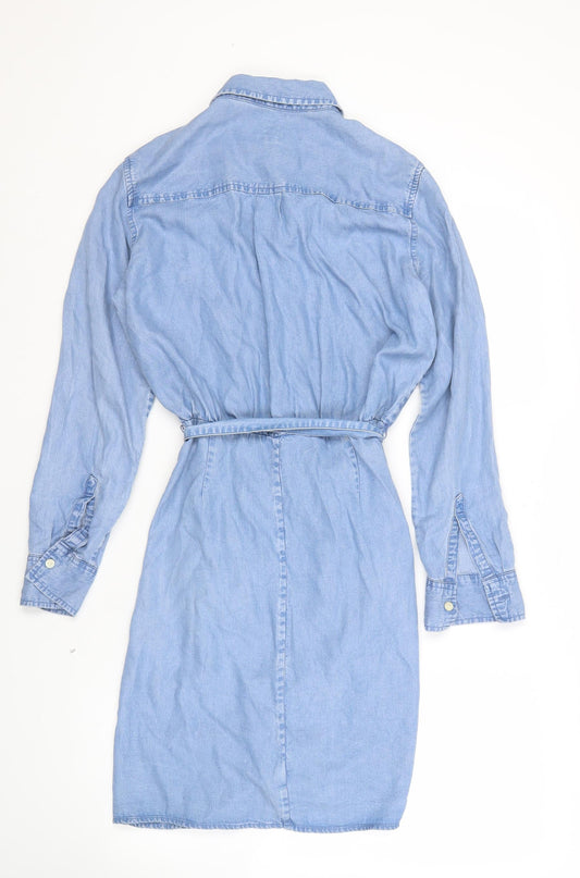 Gap Women's Blue Chambray Shirt Dress, S