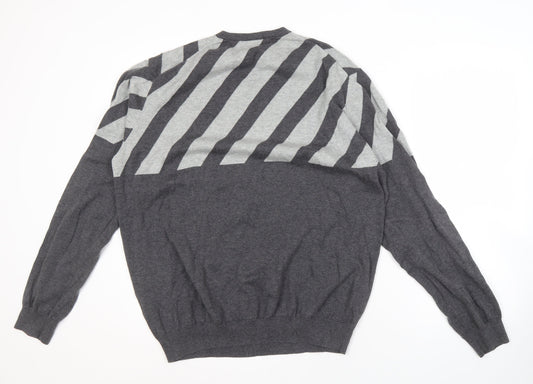 Lyle & Scott Grey Striped Men's 2XL Pullover Jumper