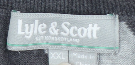 Lyle & Scott Grey Striped Men's 2XL Pullover Jumper
