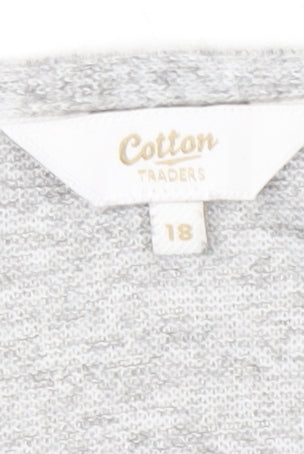 Cotton Traders Women's Grey Pullover Jumper Size 18